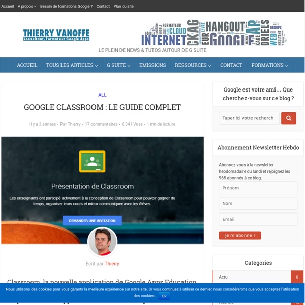 Le blog de Thierry VANOFFE : Coach Google Apps