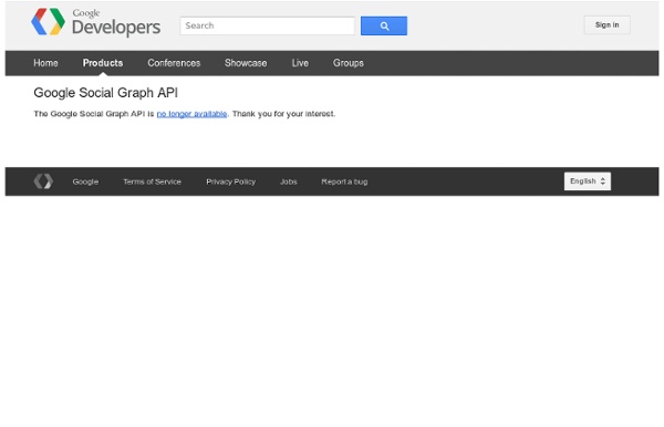 Social Graph API - Google Code