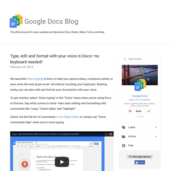 Official Google Docs Blog