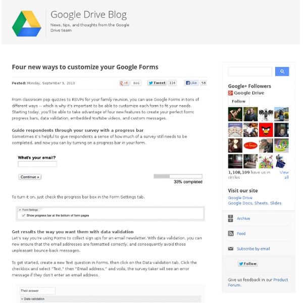 Four new ways to customize your Google Forms