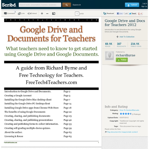 Google Drive and Docs for Teachers 2012