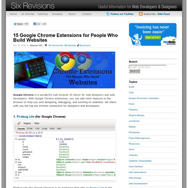 15 Google Chrome Extensions for People Who Build Websites