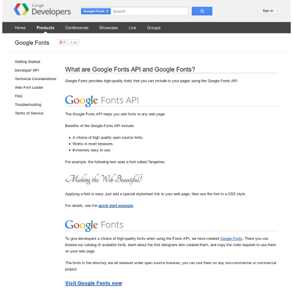 Font API - Google Code