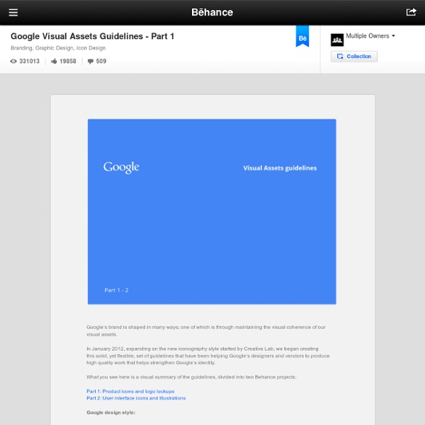 Google Visual Assets Guidelines - Part 1 on Behance