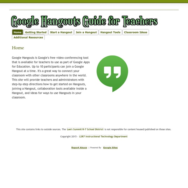 Google Hangouts Guide for Teachers