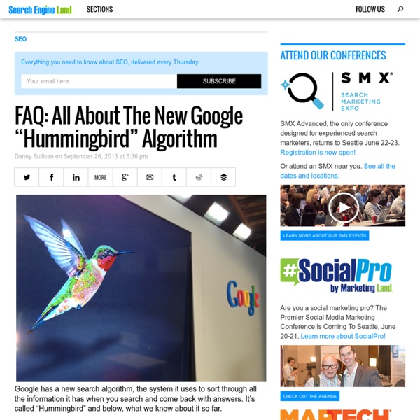 FAQ: All About The New Google "Hummingbird" Algorithm