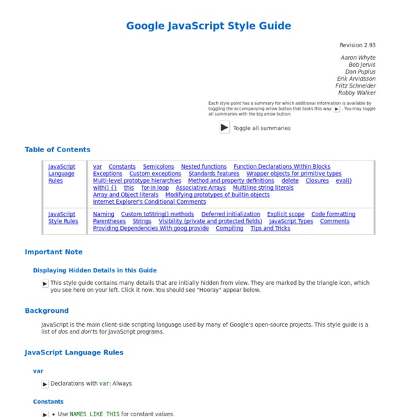 Google JavaScript Style Guide