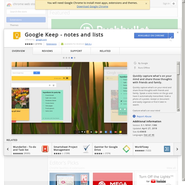 Google Keep - notes and lists