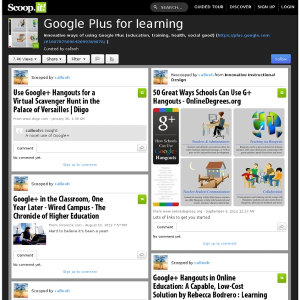 Google Plus for learning
