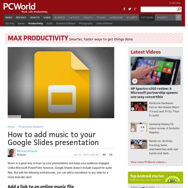 How to add music to your Google Slides presentation