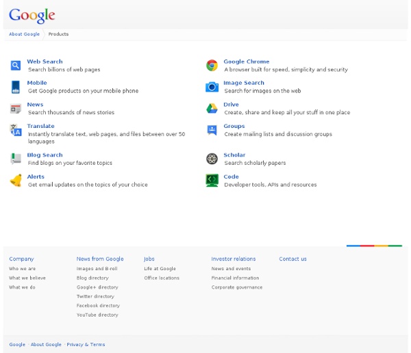 More Google Products