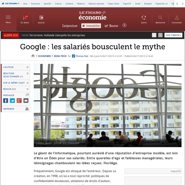 Google : les salariés bousculent le mythe