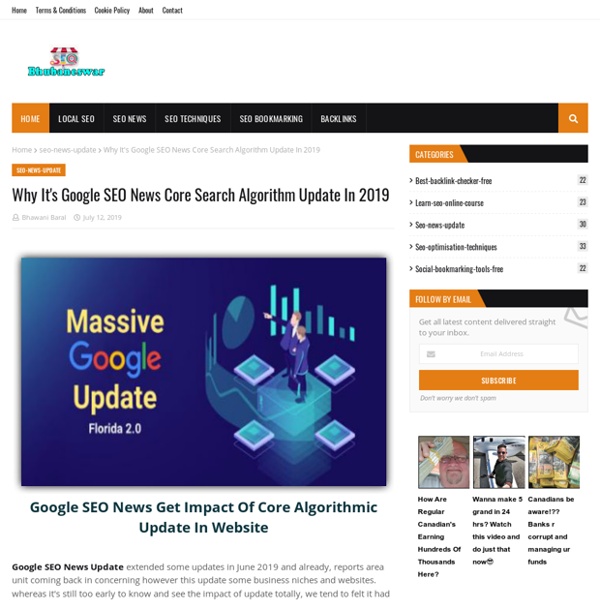 Why It's Google SEO News Core Search Algorithm Update In 2019