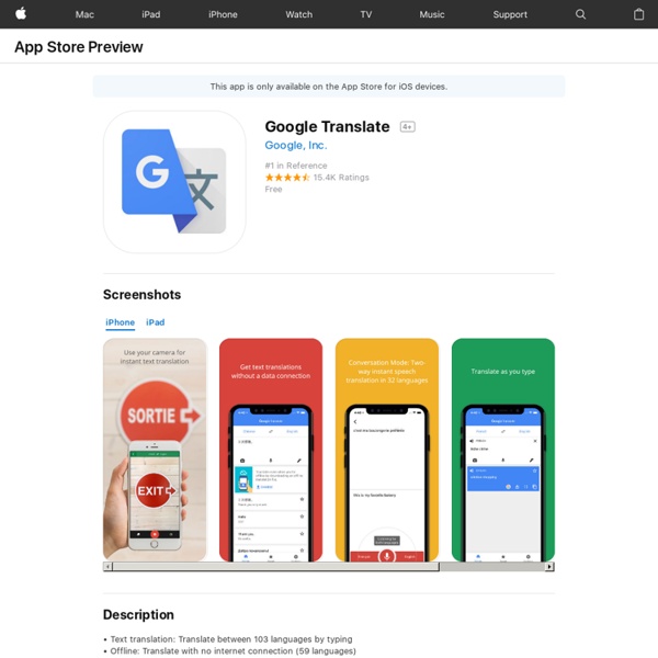 Google Translate on the App Store