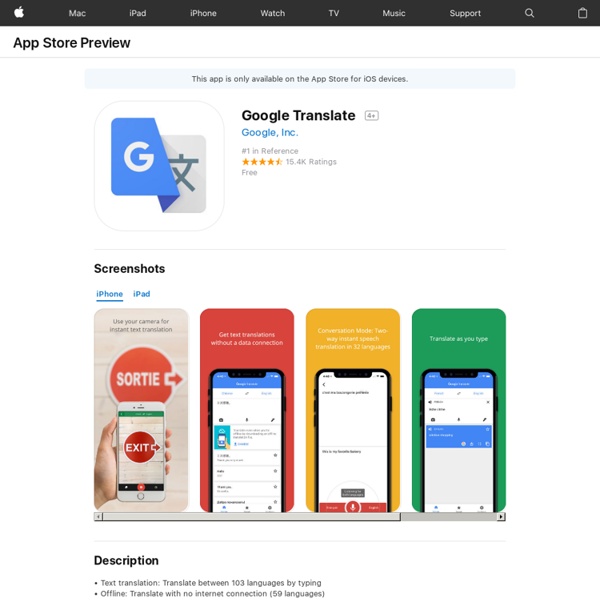 Google Translate on the App Store