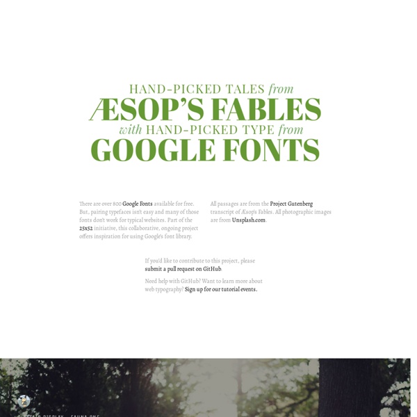 Google Web Fonts Typographic Project