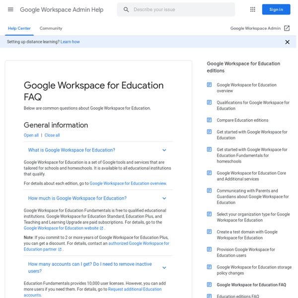 Education Edition - Common Questions - Google Apps Help