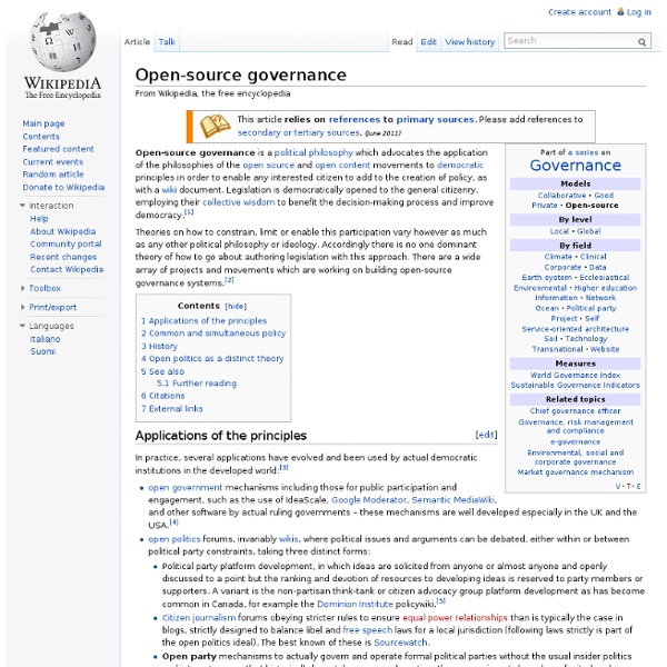 Open-source governance