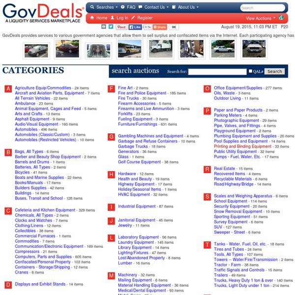 Government Surplus Auctions - GovDeals.com