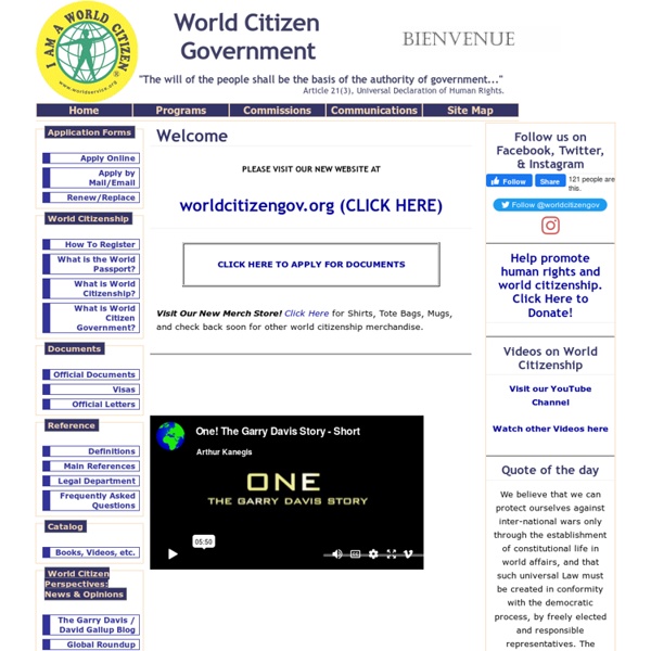 / - World Government of World Citizen - Welcome