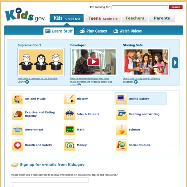 Kids.gov: The U.S. Government's Official Web Portal for Kids