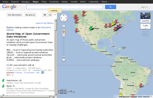 World Map of Open Government Data Initiatives