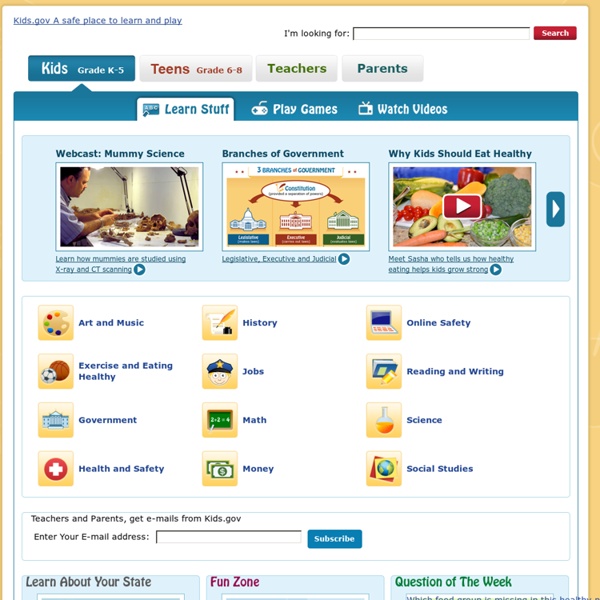 Kids.gov: The U.S. Government's Official Web Portal for Kids