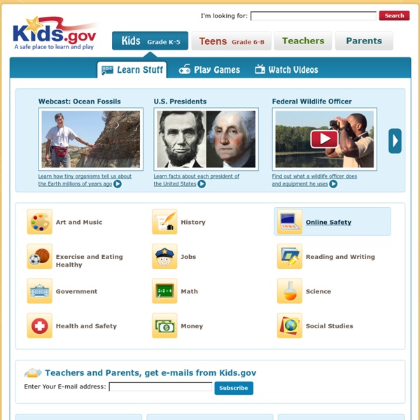 Kids.gov: The U.S. Government's Official Web Portal for Kids