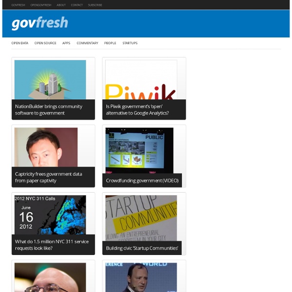 GovFresh - Gov 2.0, open gov news, guides, TV, tech, people