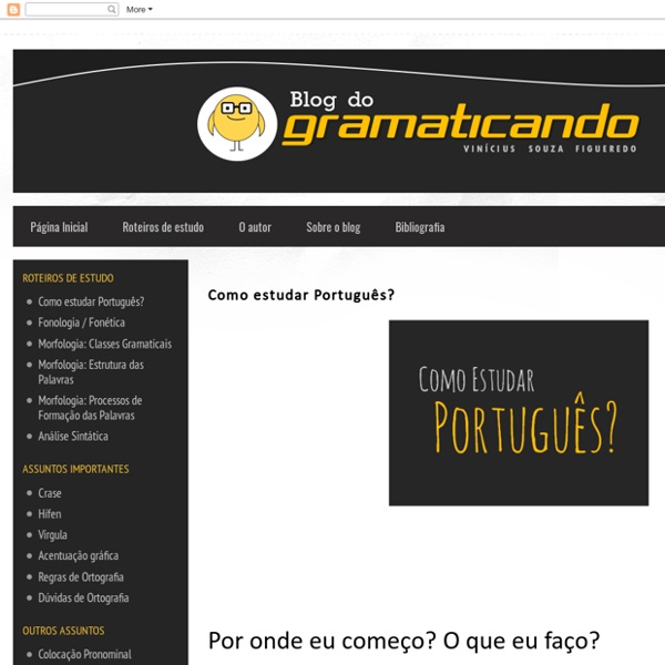 Blog do Gramaticando - Gramática Online: Como estudar Português?