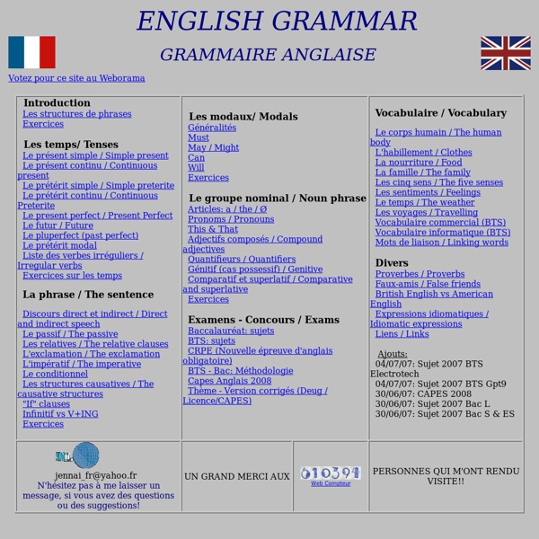 Grammaire de l'anglais