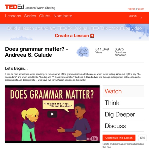 Does grammar matter? - Andreea S. Calude