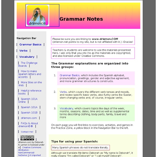 Grammar Notes page