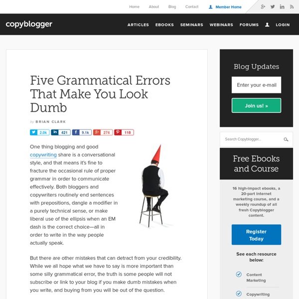 Five Grammatical Errors that Make You Look Dumb