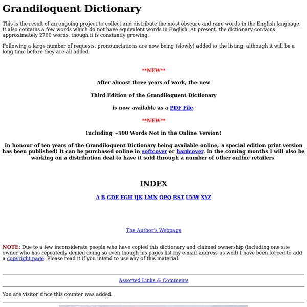 Grandiloquent Dictionary