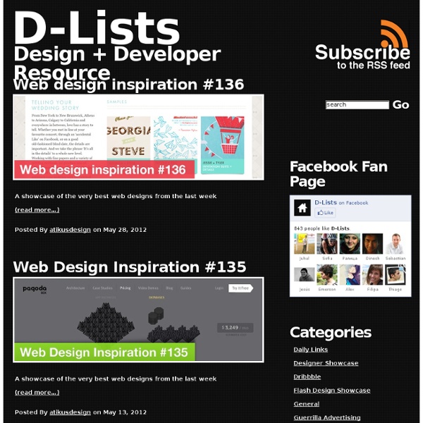 D-Lists - Web & Graphic Design Inspiration
