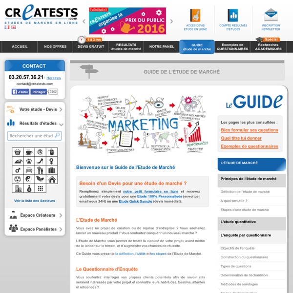 Guide Gratuit Etude de marché - Comment Faire une enquête ? - Creatests