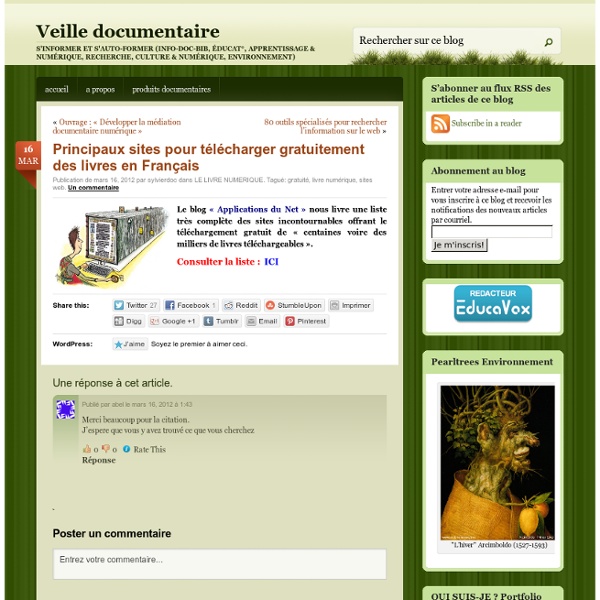 Comment Télécharger Des Livres Sur Pearltrees Principaux sites pour télécharger gratuitement des livres en Français