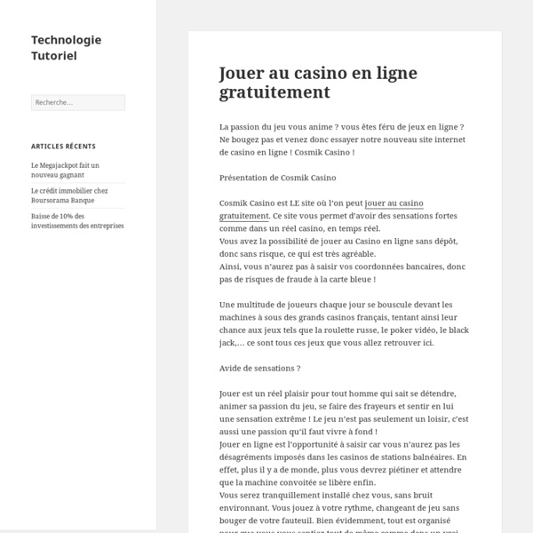 Technologie-tutoriel.fr