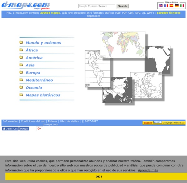 D-maps.com : mapas gratuitos, mapas mudos gratuitos, mapas en blanco gratuitos, plantillas de mapas