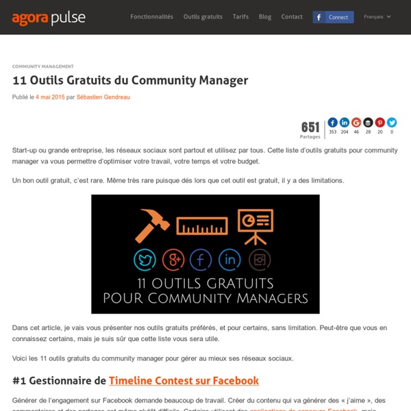 11 Outils Gratuits du Community Manager