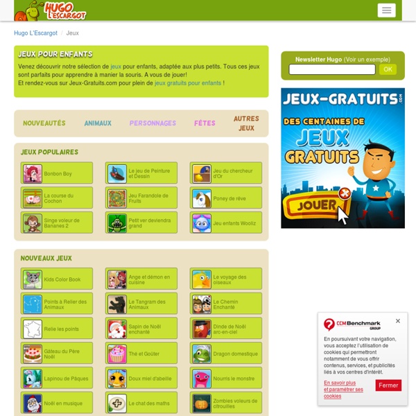 Hugolescargot.com Jeux gratuits pour enfants