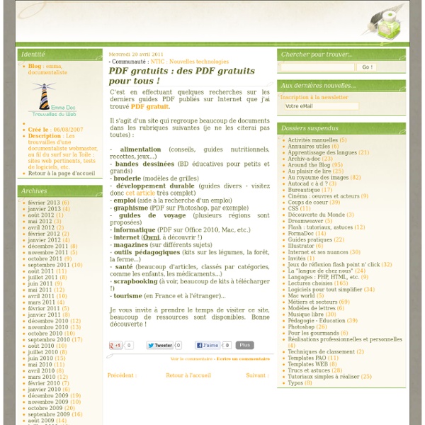 PDF gratuits : des PDF gratuits pour tous !
