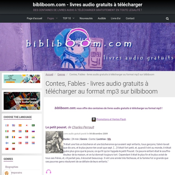 Contes, Fables - livres audio gratuits à télécharger au format mp3 sur bilbiboom