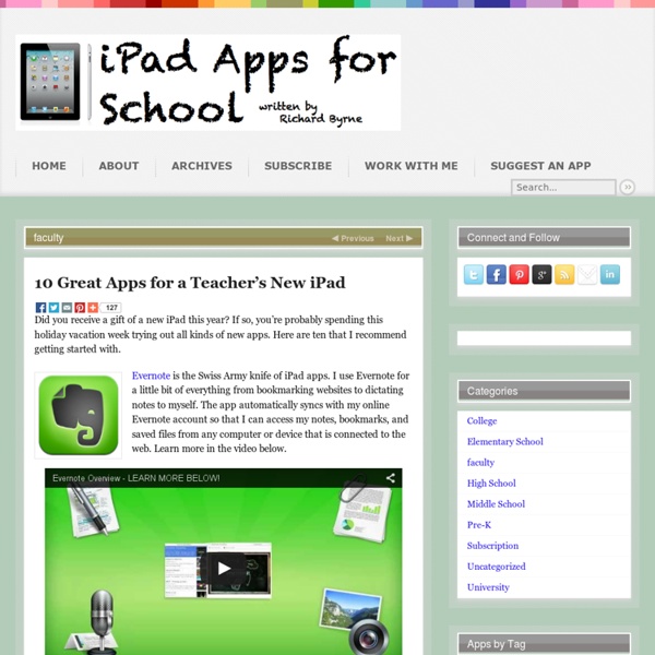 10 Great Apps for a Teacher’s New iPad