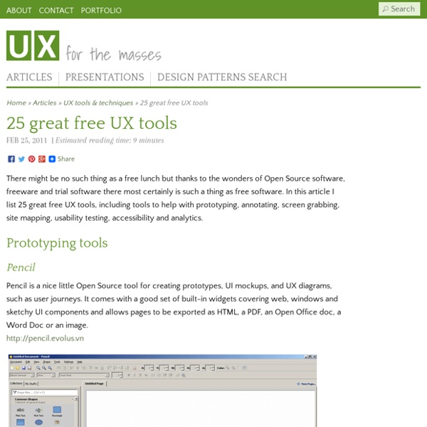 25 great free UX tools