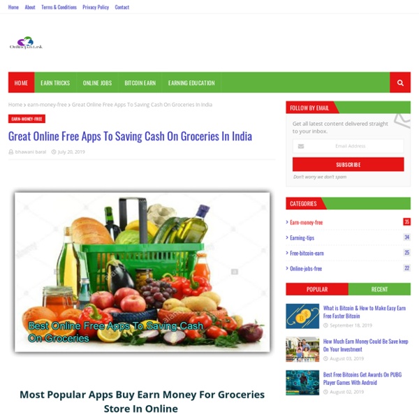 Great Online Free Apps To Saving Cash On Groceries In India