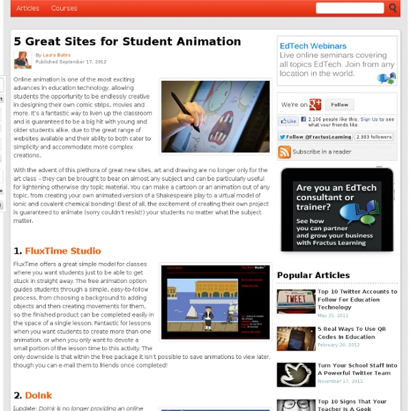 5 Great Sites for Student Animation