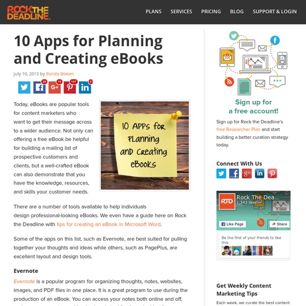 10 Great Tools for Creating eBooks