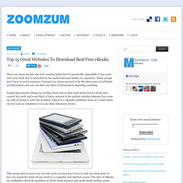 Top 15 Great Websites To Download Best Free eBooks